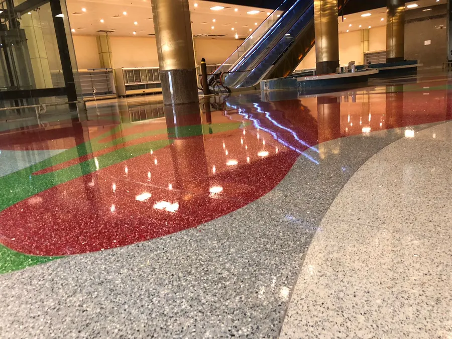 Al-Afaf AVM desenli epoksi terrazzo